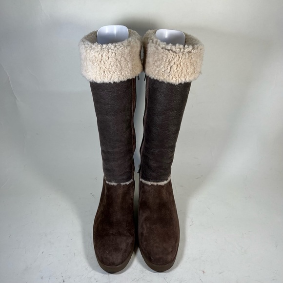 UGG Upper Leather & Genuine Sheep Skin Over The Knee Women Boot - Picture 2 of 12